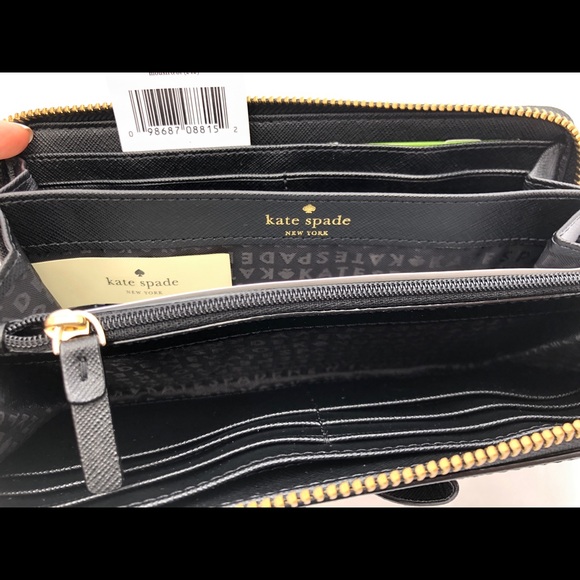 Kate spade hazel court Lacey zip around wallet bow - Picture 5 of 7